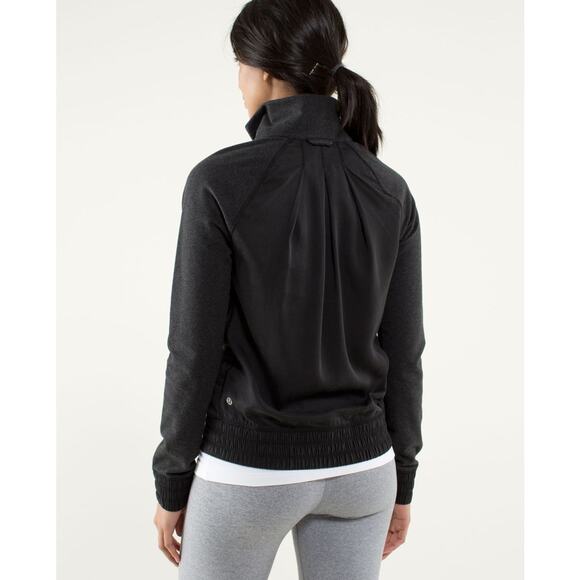 Lululemon Blissed Out French Terry Jacket Black Size 6 - Picture 1 of 7